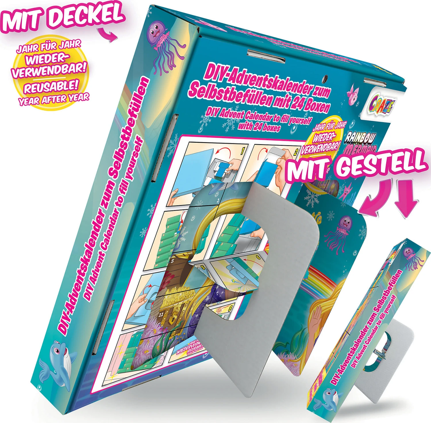 Adventskalender Zum Befüllen Regenbogen Meerjungfrau 33 X 29,5 X 7,6 Cm 9 Adventskalender Zum Befüllen Regenbogen Meerjungfrau 33 X 29,5 X 7,6 Cm – Bild 9