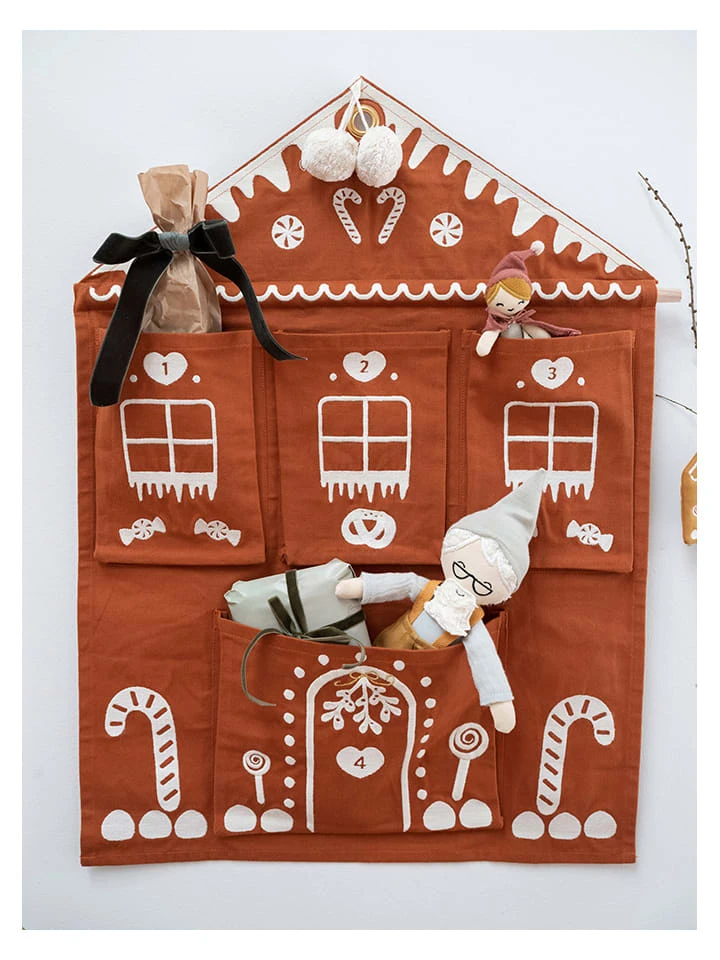 Adventskalender "Gingerbread House" In Hellbraun - (L)68 X (B)48 Cm 5 Adventskalender "Gingerbread House" In Hellbraun - (L)68 X (B)48 Cm – Bild 5