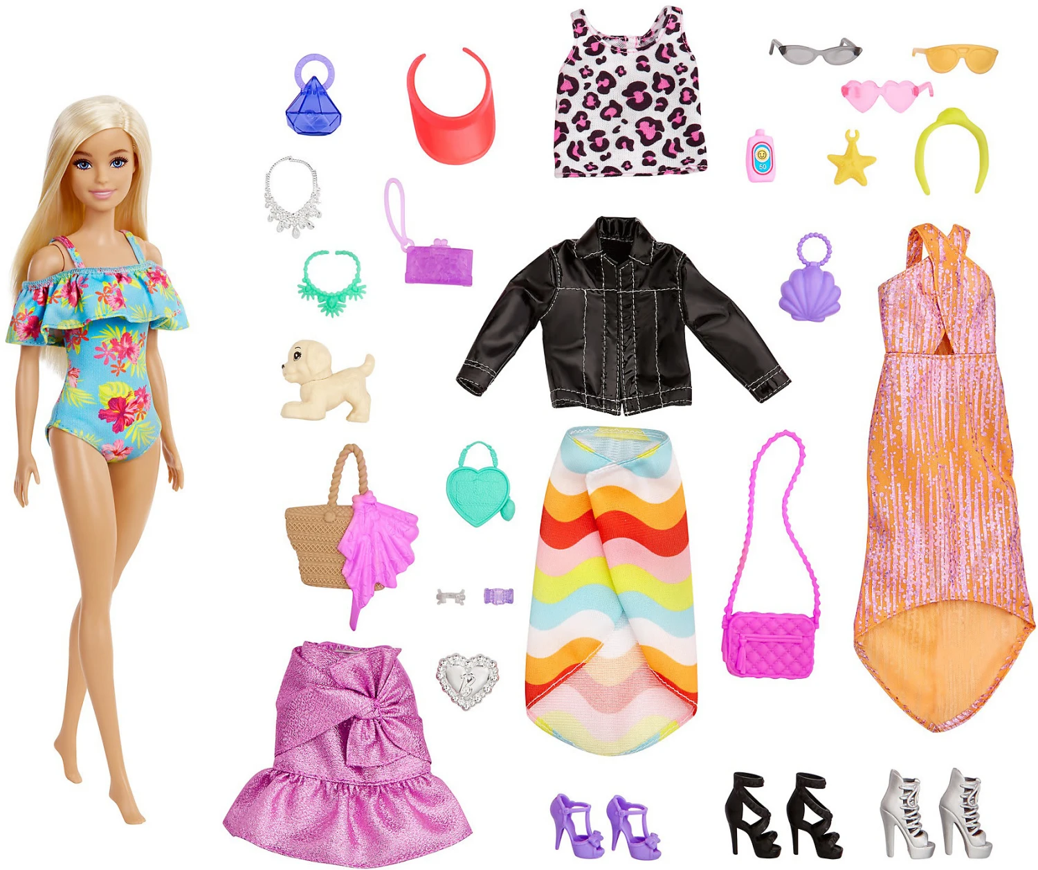 MATTEL Barbie Adventskalender 2022 Inkl. Puppe (blond), Zubehör 2 MATTEL Barbie Adventskalender 2022 Inkl. Puppe (blond), Zubehör – Bild 2