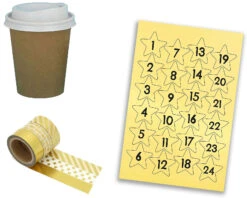 Alternative view of Adventskalender Kaffeebecher 200 Ml Braun-gold