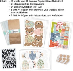 Alternative view of Adventskalender Tüten - Bären